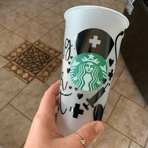 Starbucks Accessories - Starbucks Reusable Cold Cup Nurse Themed